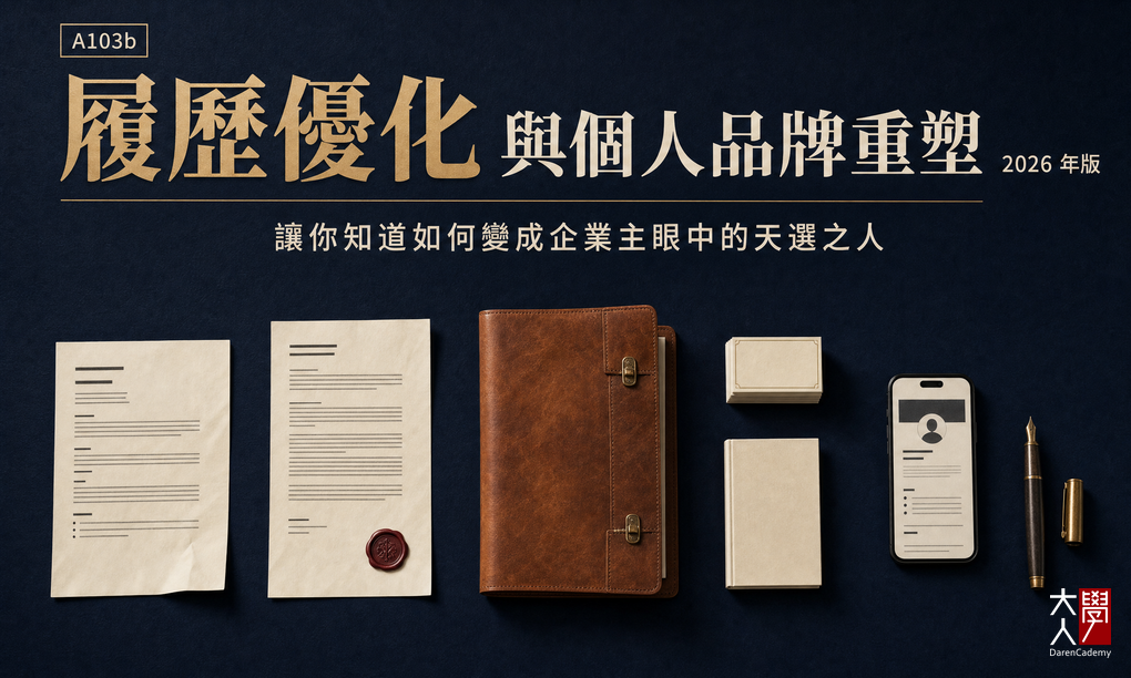 A103b 履歷優化與個人品牌重塑 2026 年版