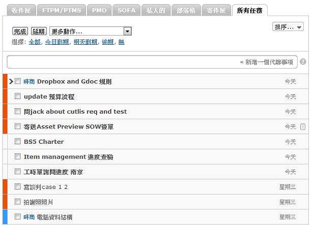 我的Check List